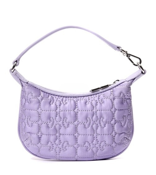 Light Lilac Butterfly Mini Flat Satin Pouch