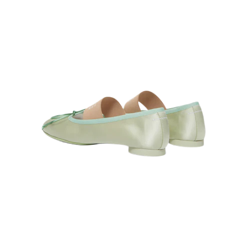 Number logo band ballerina shoes green