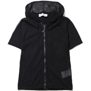 KNITTED SLIM HOOD Shadow Black Crispy Cotton