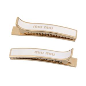 Women's Enamel Metal Hair Clip Pin - White