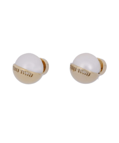 Women's Pearl Earrings - White/Gold