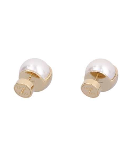 Women's Pearl Earrings - White/Gold