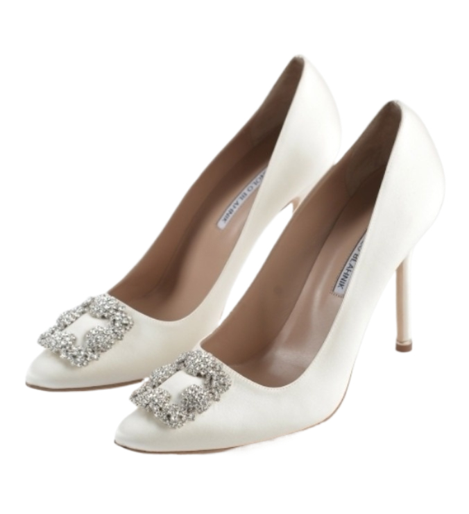 Hangisi - Satin Jewel Buckle Pumps