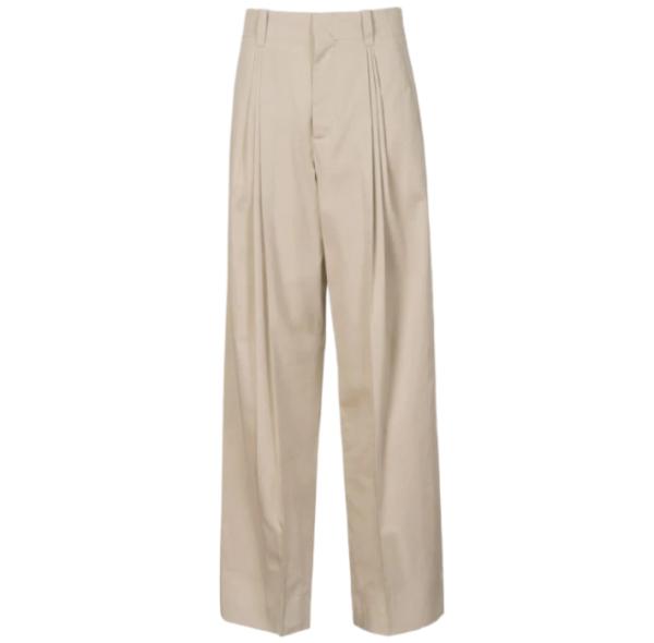 Technical cotton silk trousers
