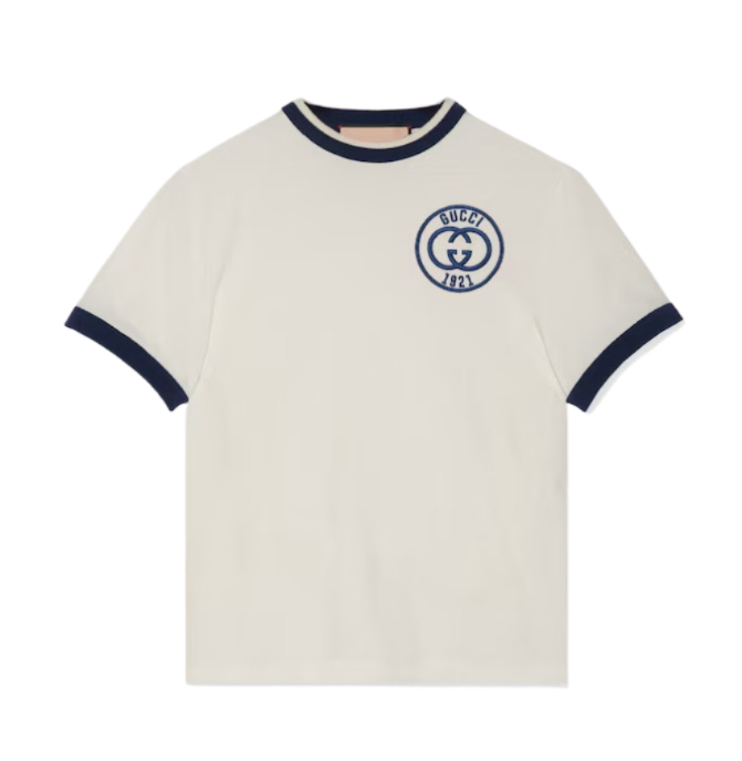 Embroidered cotton jersey t-shirt