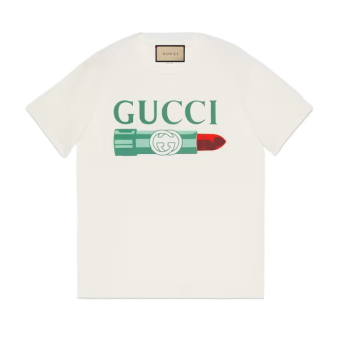 Gucci lipstick print cotton t-shirt