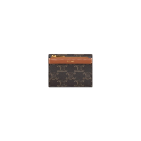 Triomphe Canvas Coin Compact Wallet