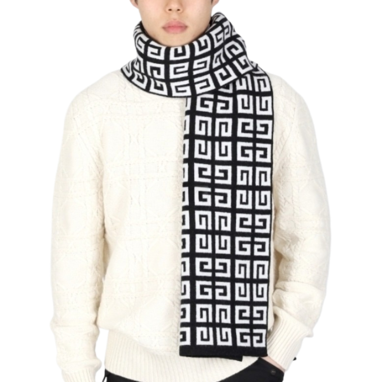 4G wool cashmere double-sided scarf