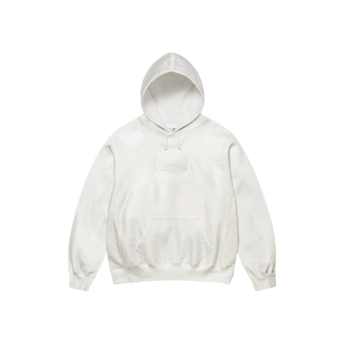 Supreme x MM6 Maison Margiela Foil Box Logo Hooded Sweatshirt White - 24SS