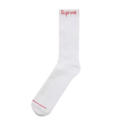 Supreme x MM6 Maison Margiela Hanes Crew Socks White (1 Pack) - 24SS