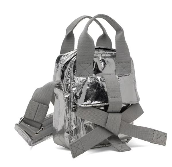 Silver Mini Classic Bow Bag