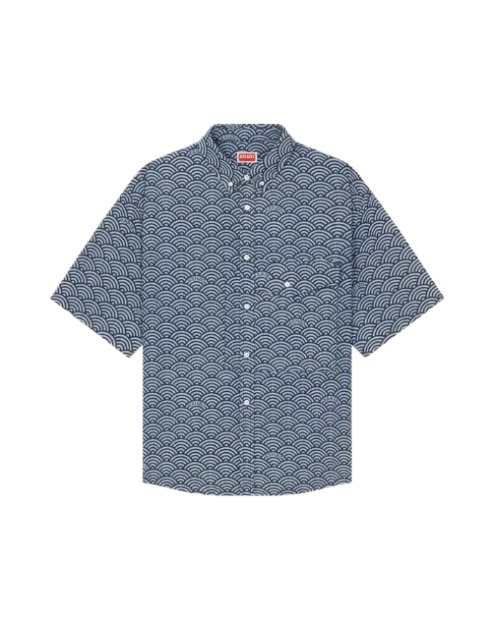 kenzo Seigaiha Denim Shirt