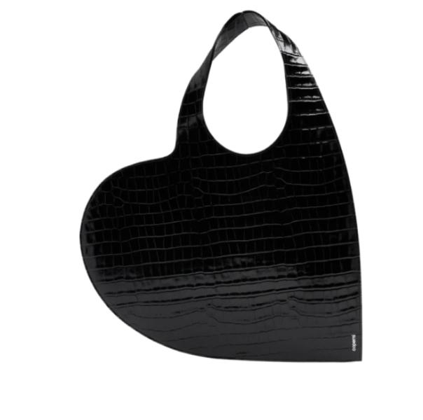 Crocker embossed leather heart tote bag