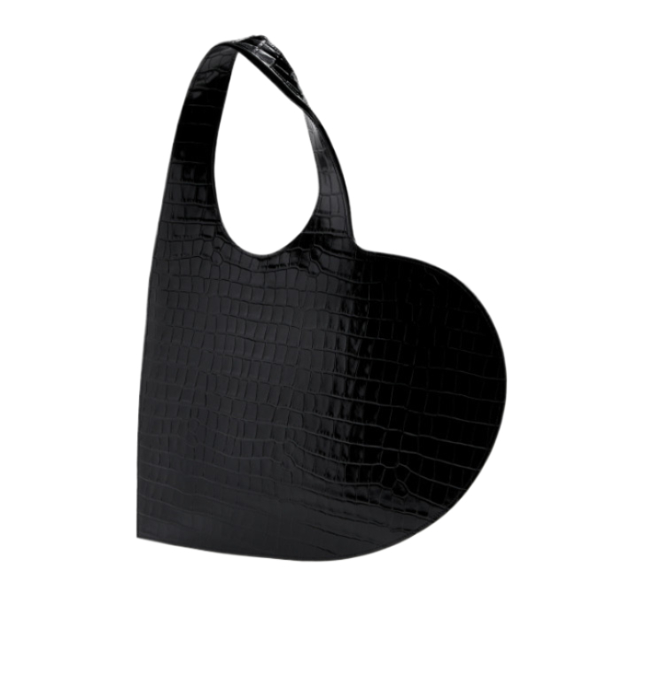 Crocker embossed leather heart tote bag