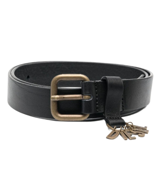 D VINA logo charm leather belt