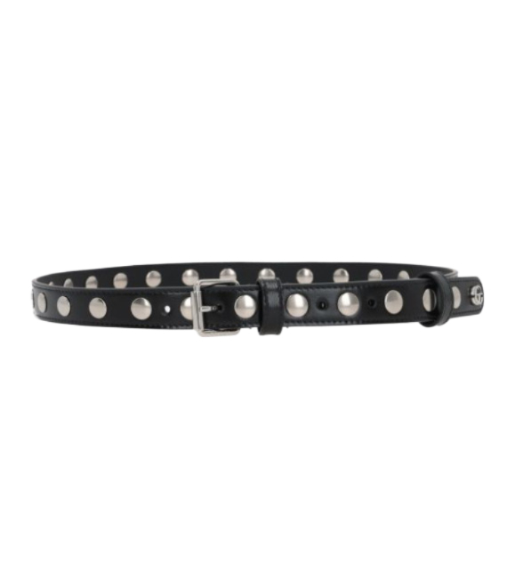 Studded leather belt