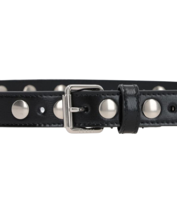 Studded leather belt