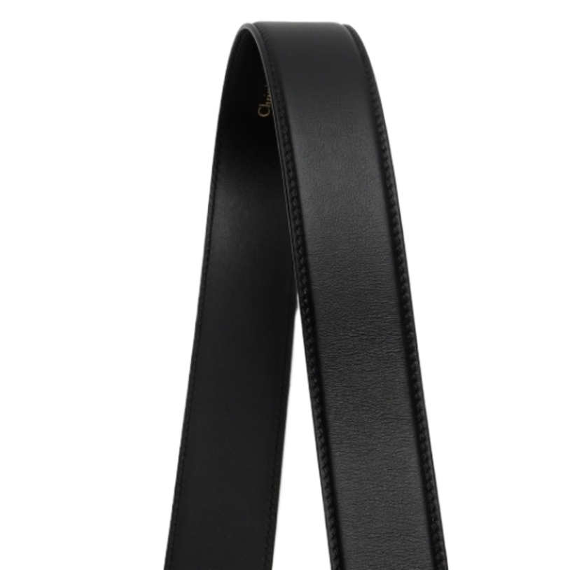 CD logo leather belt