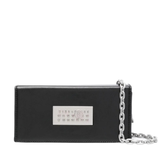 Number metal logo chain bag