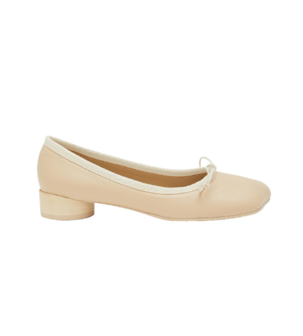 Anatomic leather ballerina flat heel