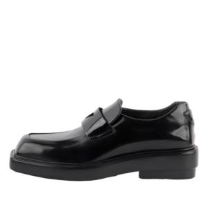 Brushed leather loafers