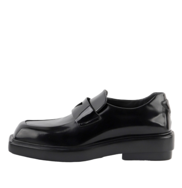 Brushed leather loafers