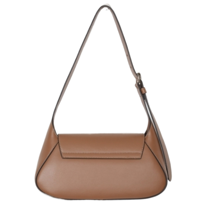 Triangle logo leather shoulder bag