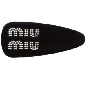 Black logo hairpin 