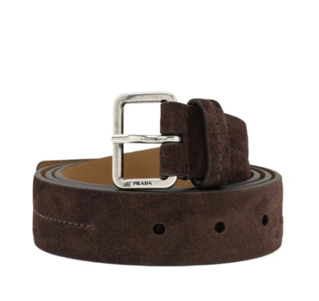 Brown suede belt 