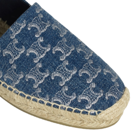 Triope print denim espadrilles