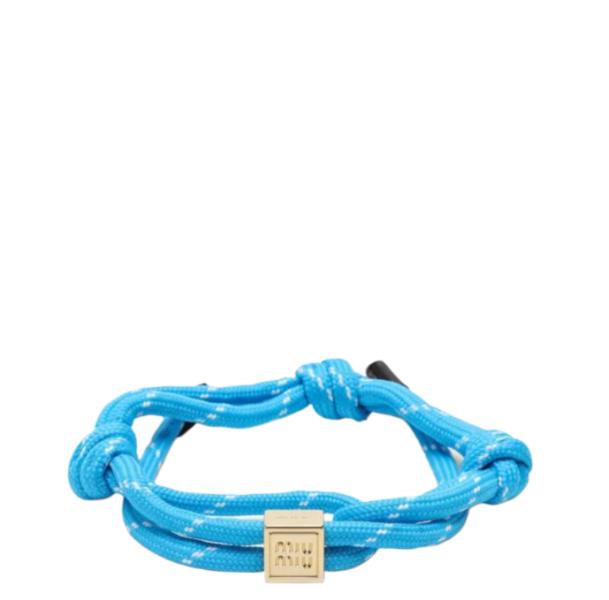 Light blue rope bracelet with lo