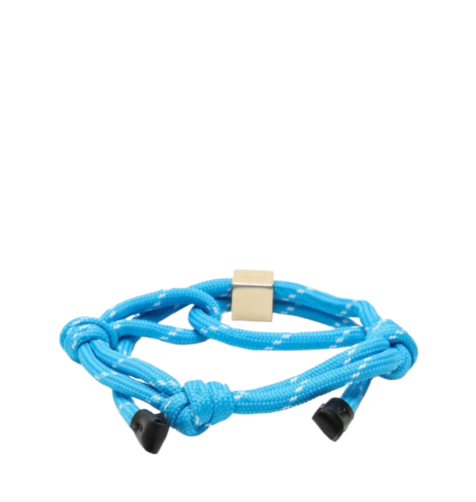 Light blue rope bracelet with lo