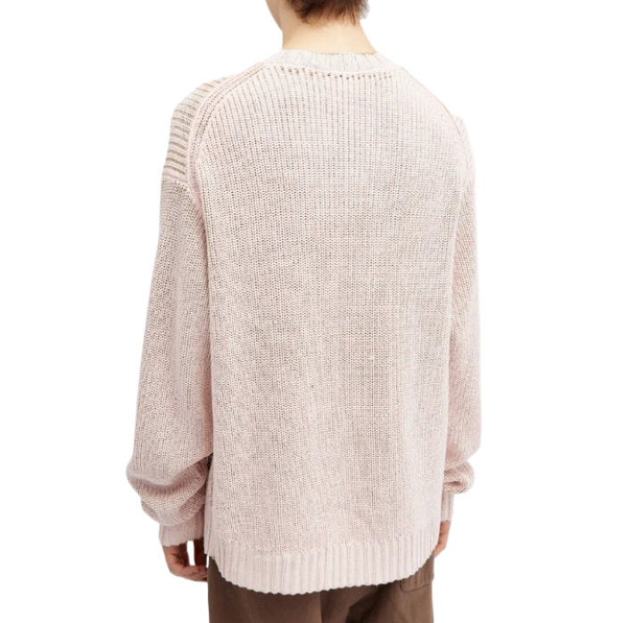 Men's Knitted Jumper Pale Pink/Vintage Beige