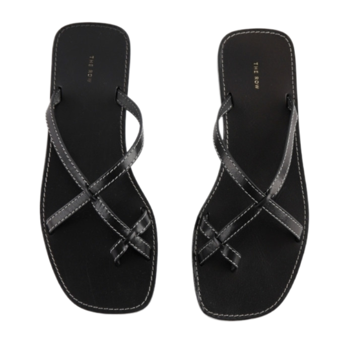 Link leather sandals