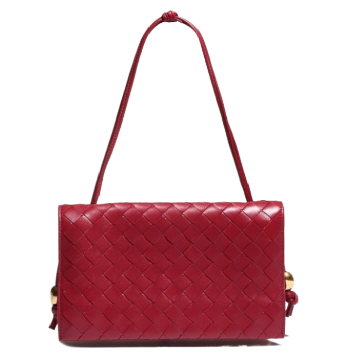 BOTTEGA VENETA RED ‘TRIO SMALL’ SHOULDER BAG