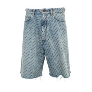 SKATER ALL OVER LOGO DENIM SHORTS