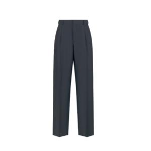 Blue wool mohair twill pants