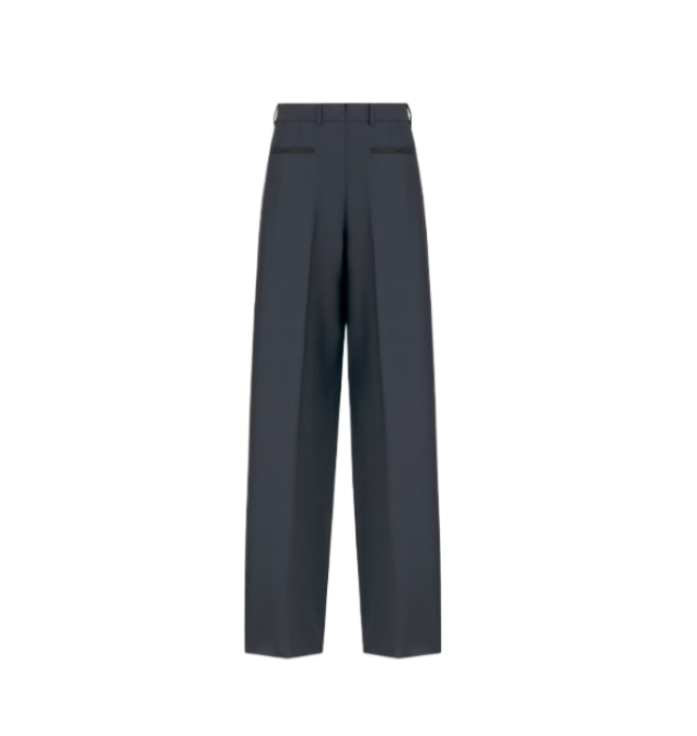 Blue wool mohair twill pants