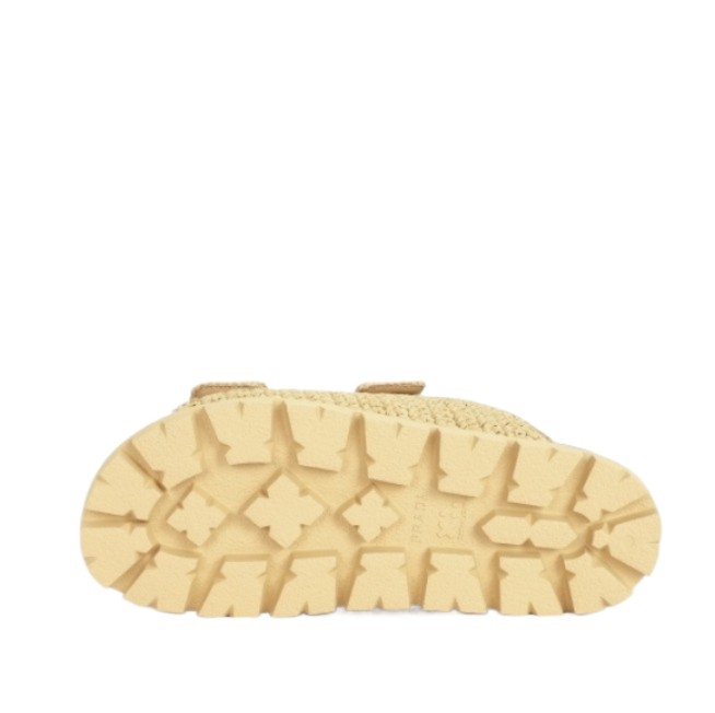 Raffia sandal slippers