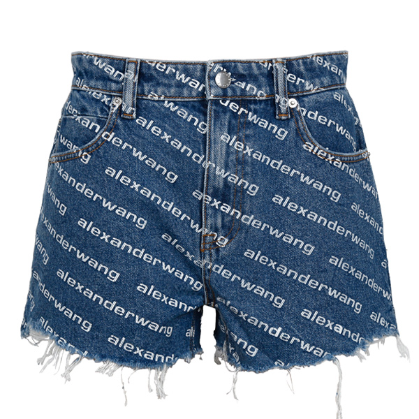 24SS Deep Blue All Over Bite Shorts Denim Jeans