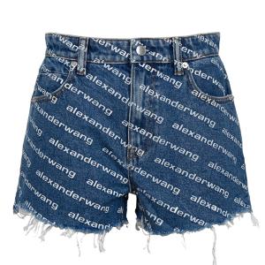 24SS Deep Blue All Over Bite Shorts Denim Jeans