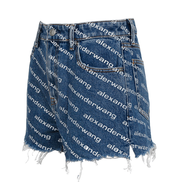 24SS Deep Blue All Over Bite Shorts Denim Jeans