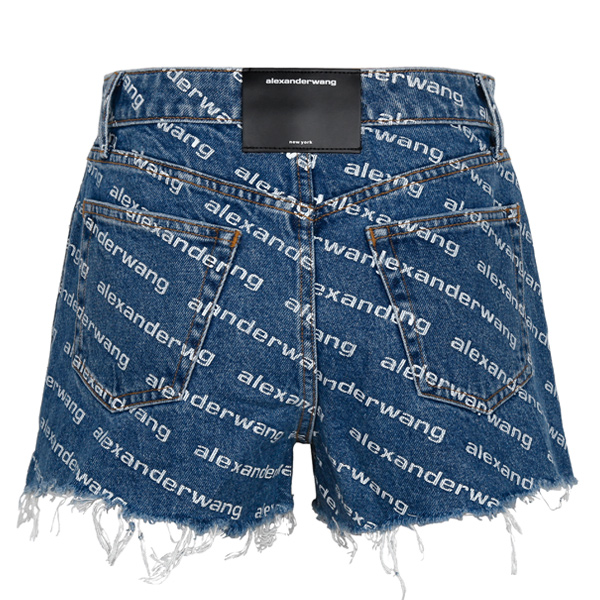 24SS Deep Blue All Over Bite Shorts Denim Jeans