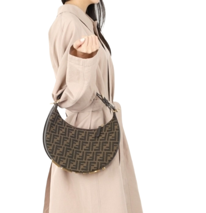 Fendigraphy small fabric hobo bag