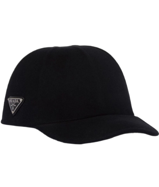 Triangular logo wool ball cap