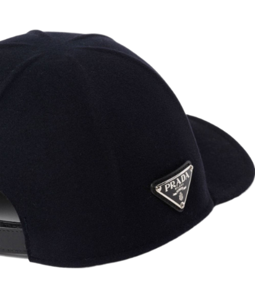 Triangular logo wool ball cap