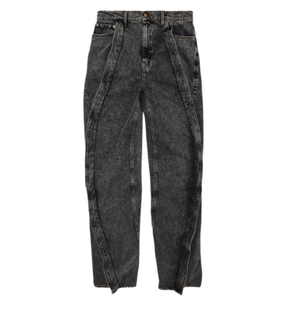 Evergreen banana heart denim pants