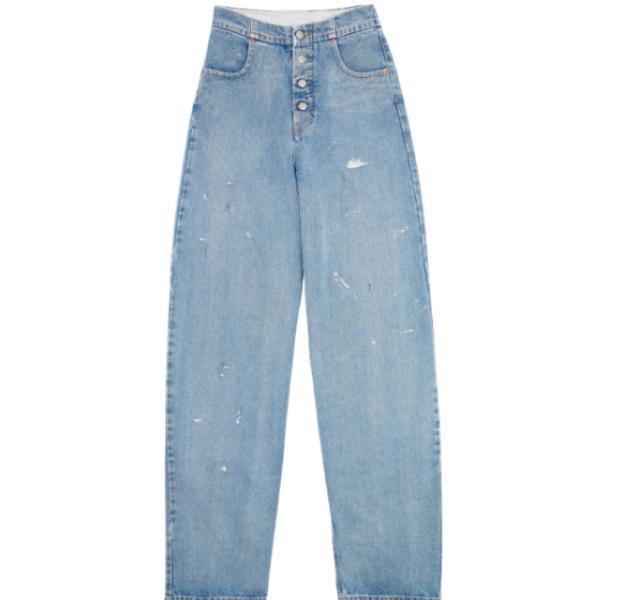 Loose fit denim trousers