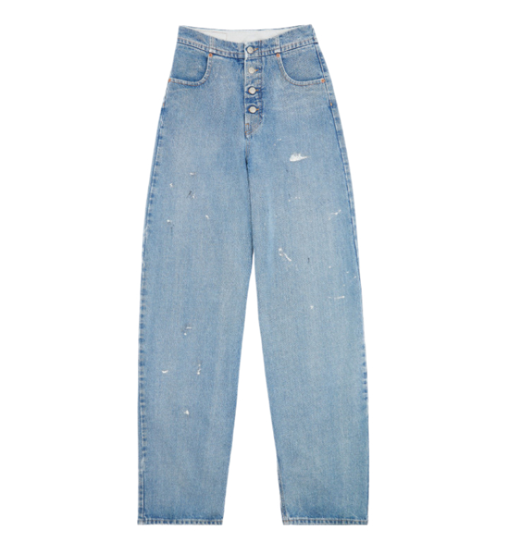 Loose fit denim trousers