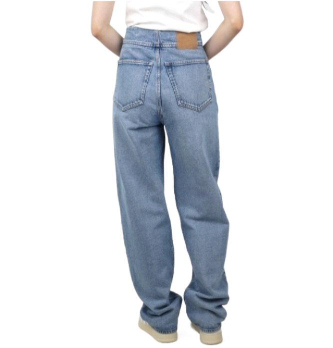 Loose fit denim trousers